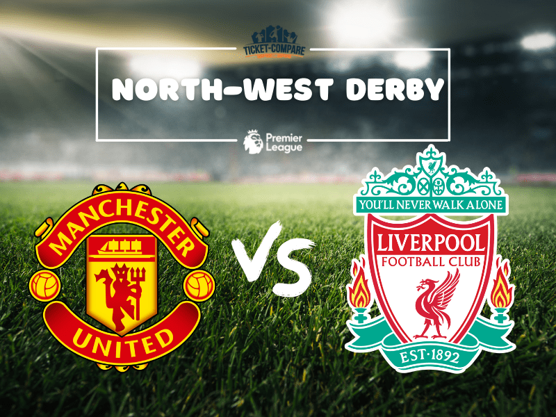 man united en liverpool badges op het veld