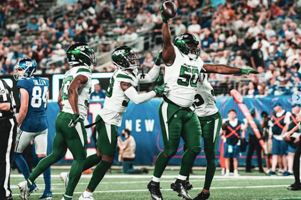 New York Jets spelers in actie