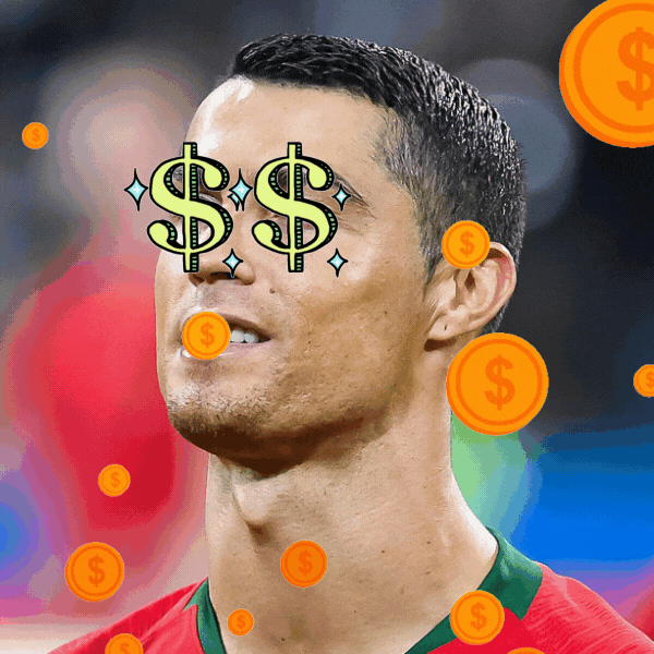 Ronaldo dollar signs gif