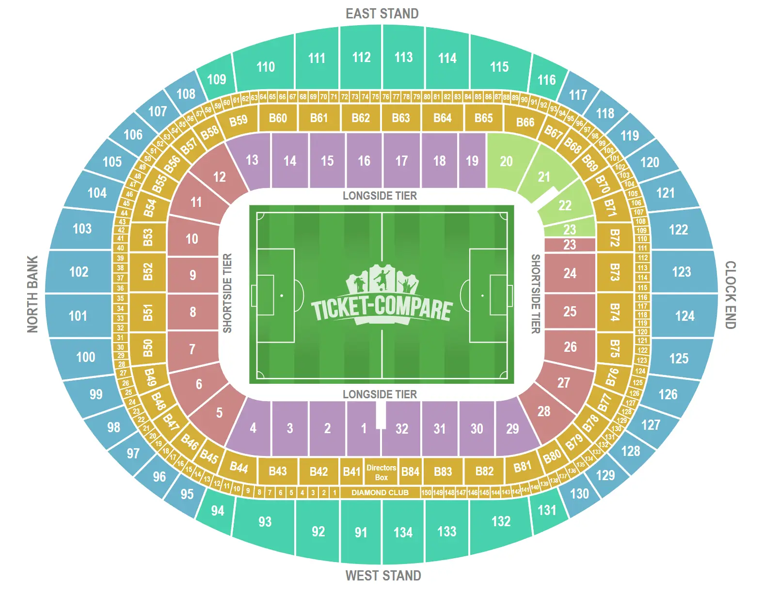 Emirates Stadium Zitplan