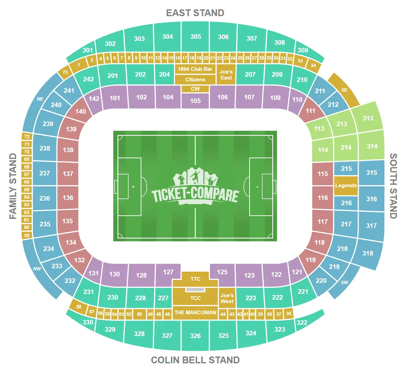 Etihad Stadium Zitplan