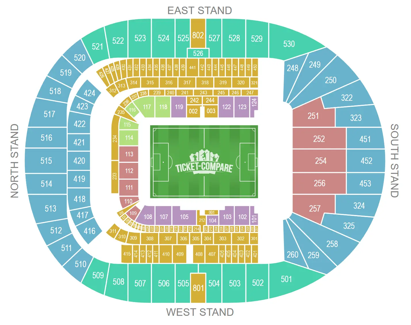 Tottenham Hotspur Stadium Zitplan
