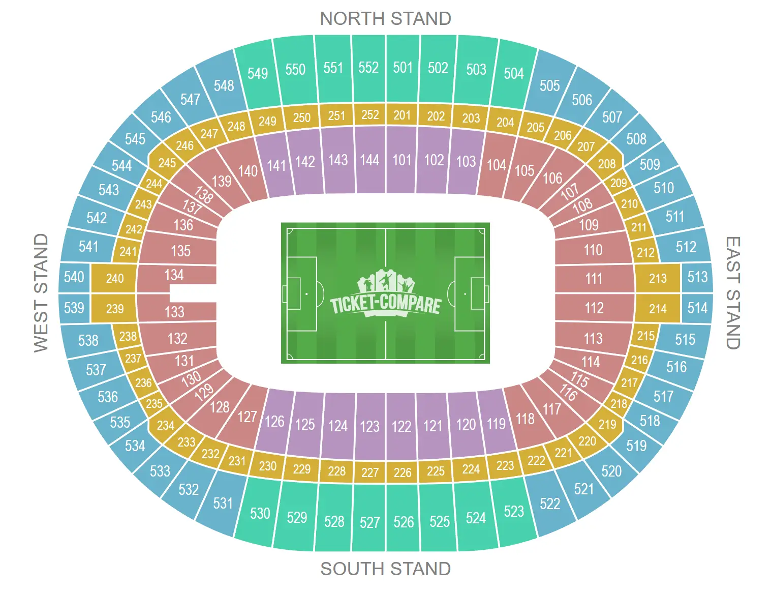 Wembley Stadium Zitplan