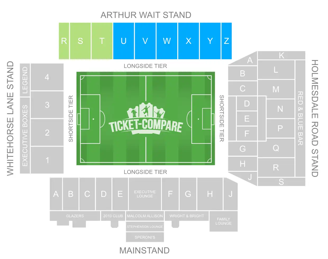screenshot van de Selhurst Arthur Wait Stand