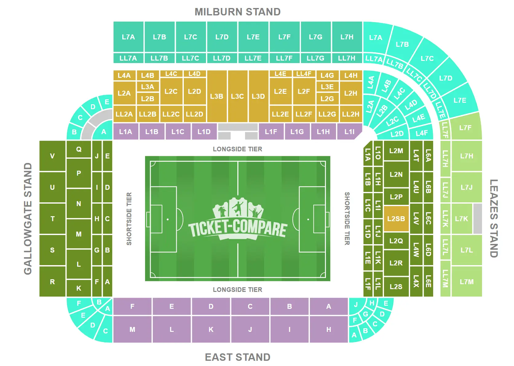 St James' Park Zitplan