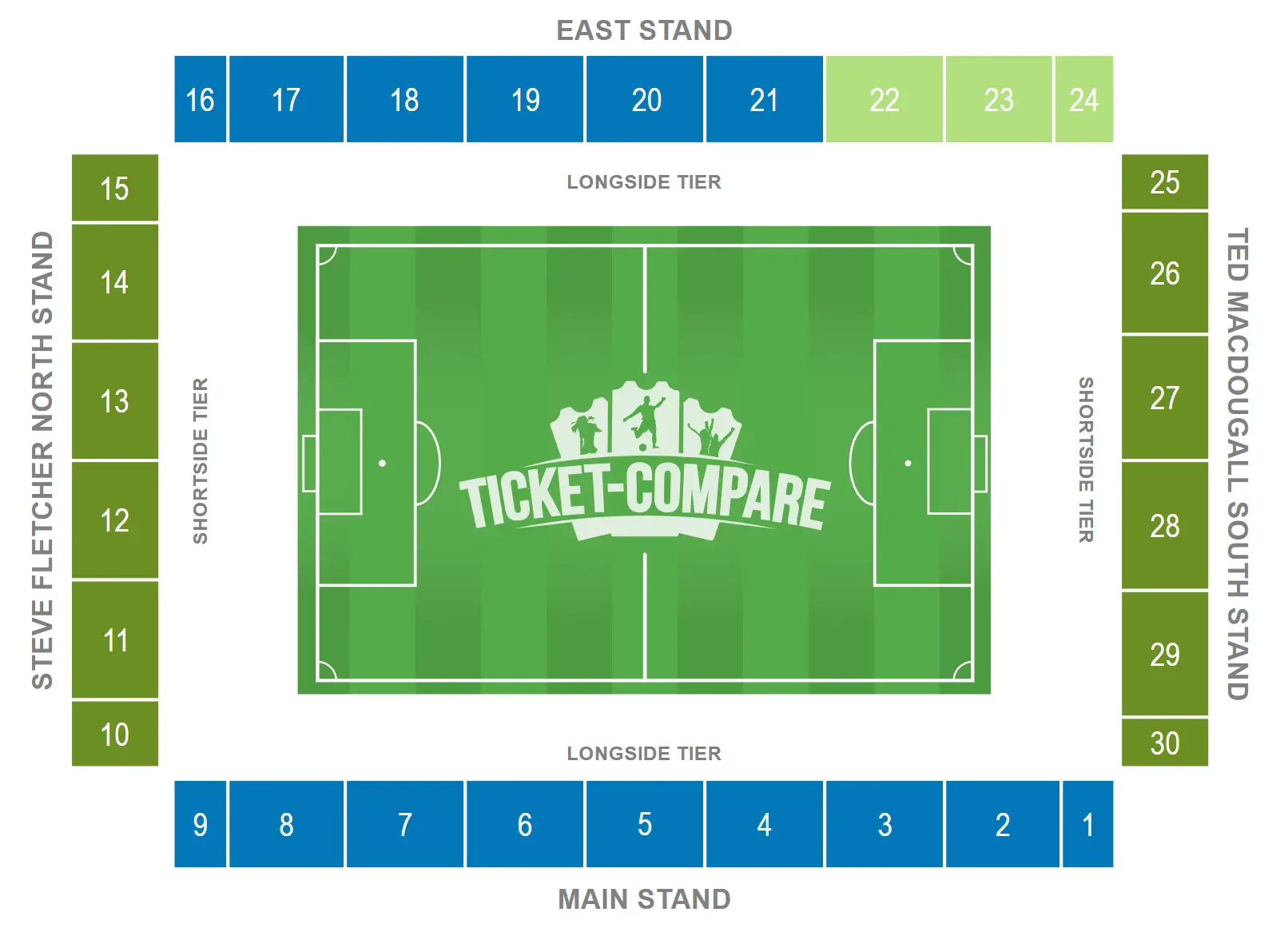 Vitality Stadium Zitplan