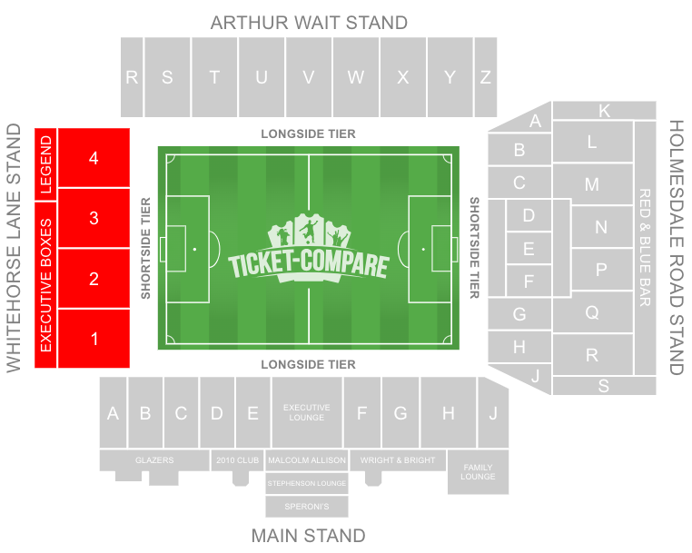 plattegrond Selhurst Park Stadion Whitehorse Lane uitgelicht