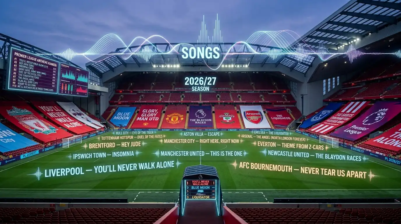 Top 20 Premier League Walk-on Liedjes background image