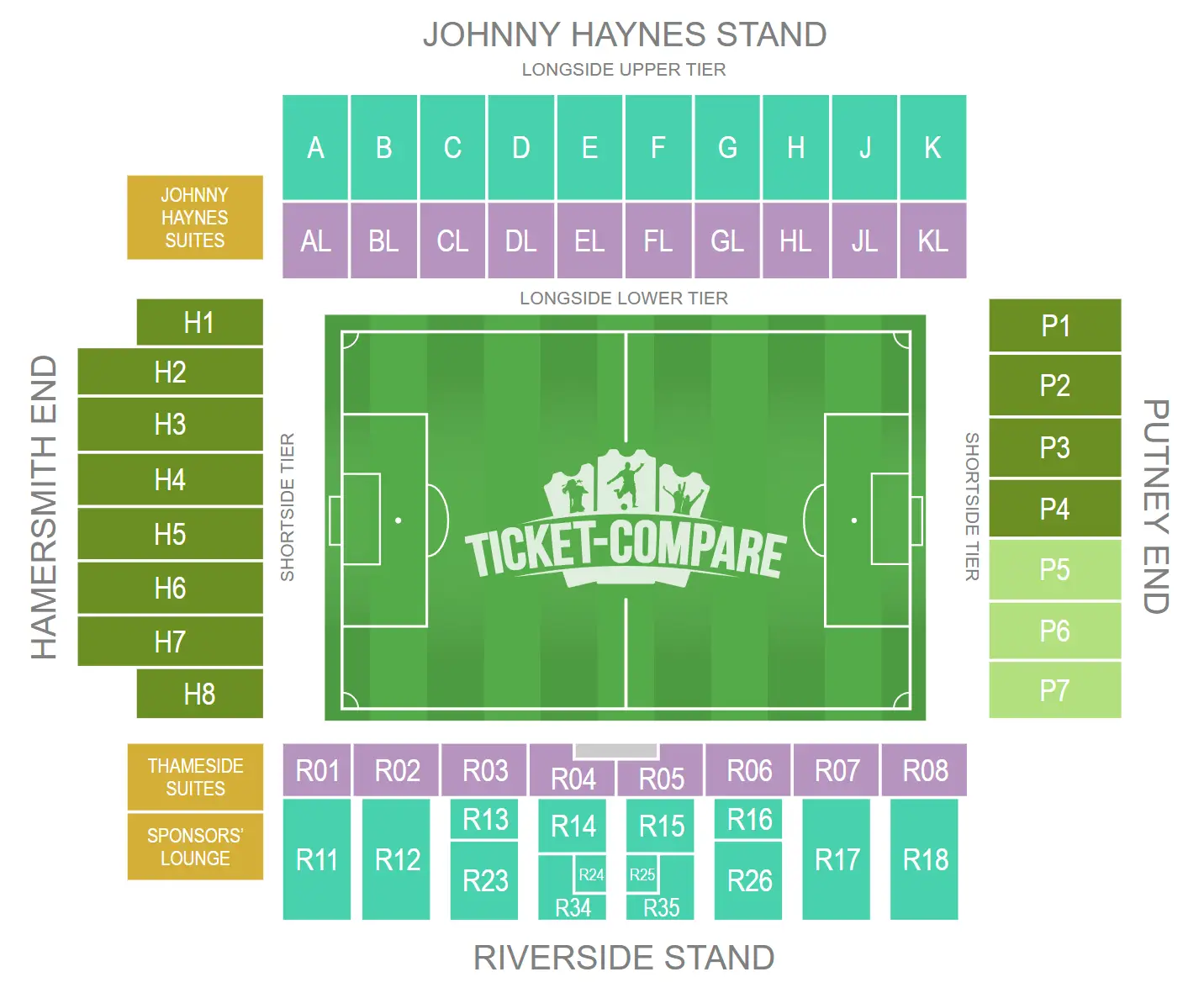 Craven Cottage Zitplan