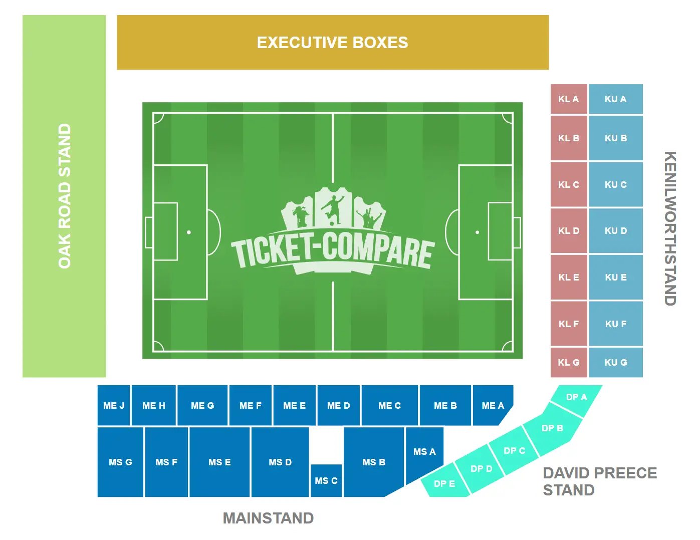 Kenilworth Road Stadium Zitplan