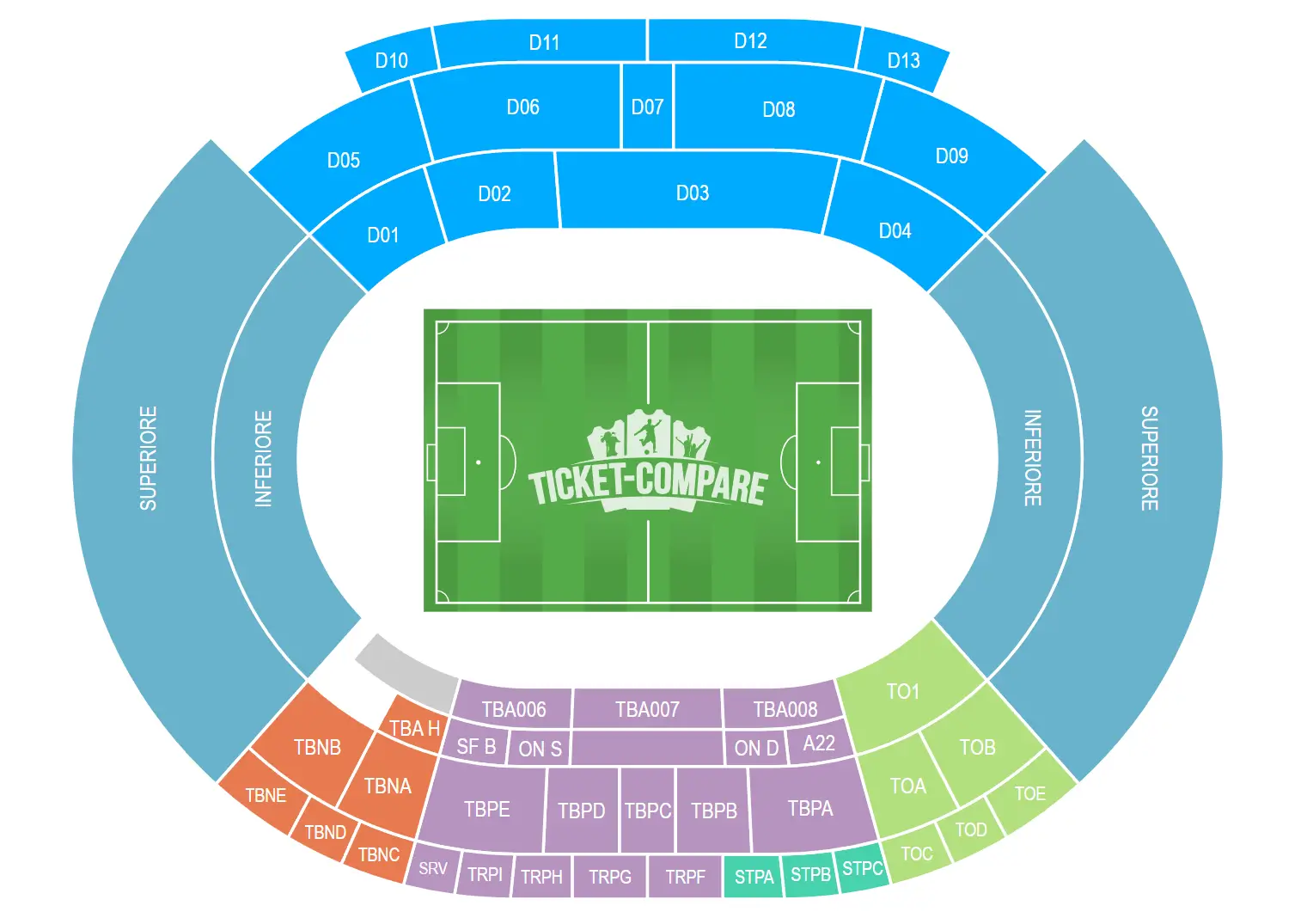 Stadio Diego Armando Maradona Zitplan