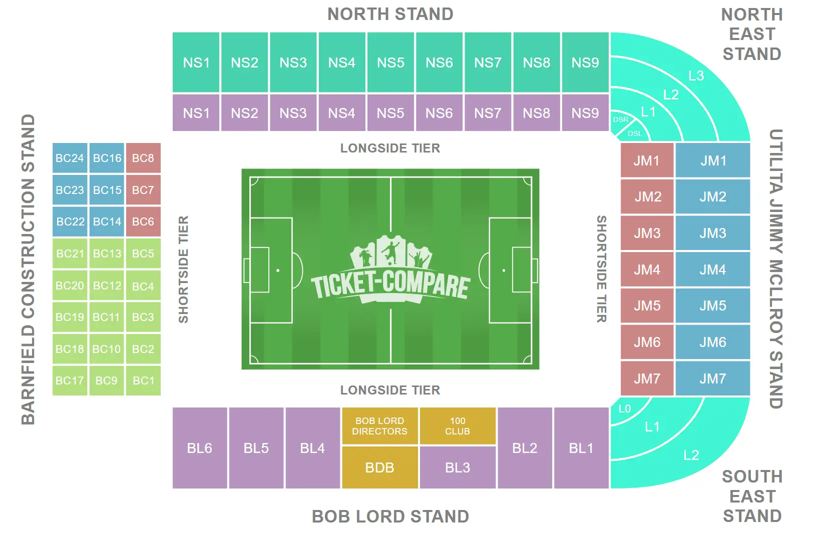 Turf Moor Zitplan