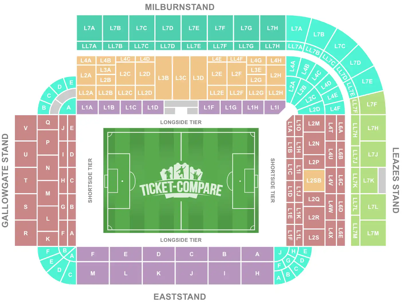 St James Park seating plan