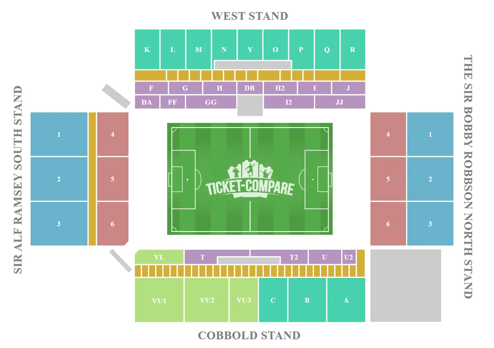 Portman Road Stadium Zitplan