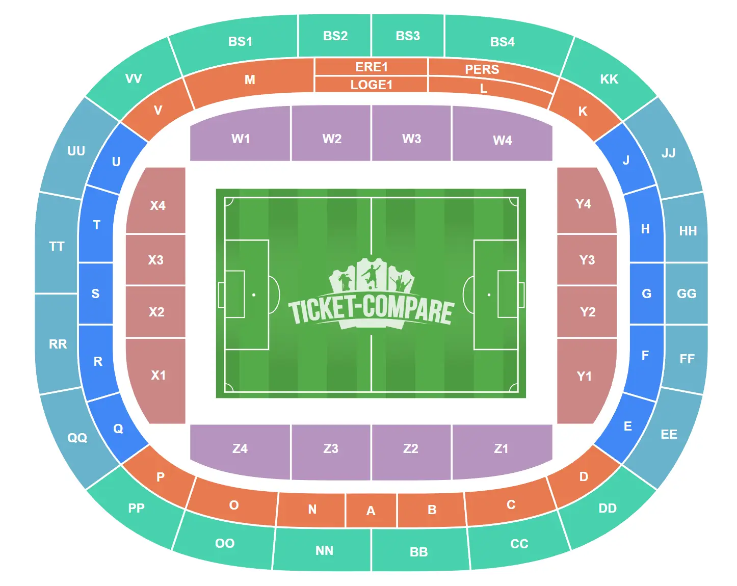 Feijenoord Stadion Zitplan