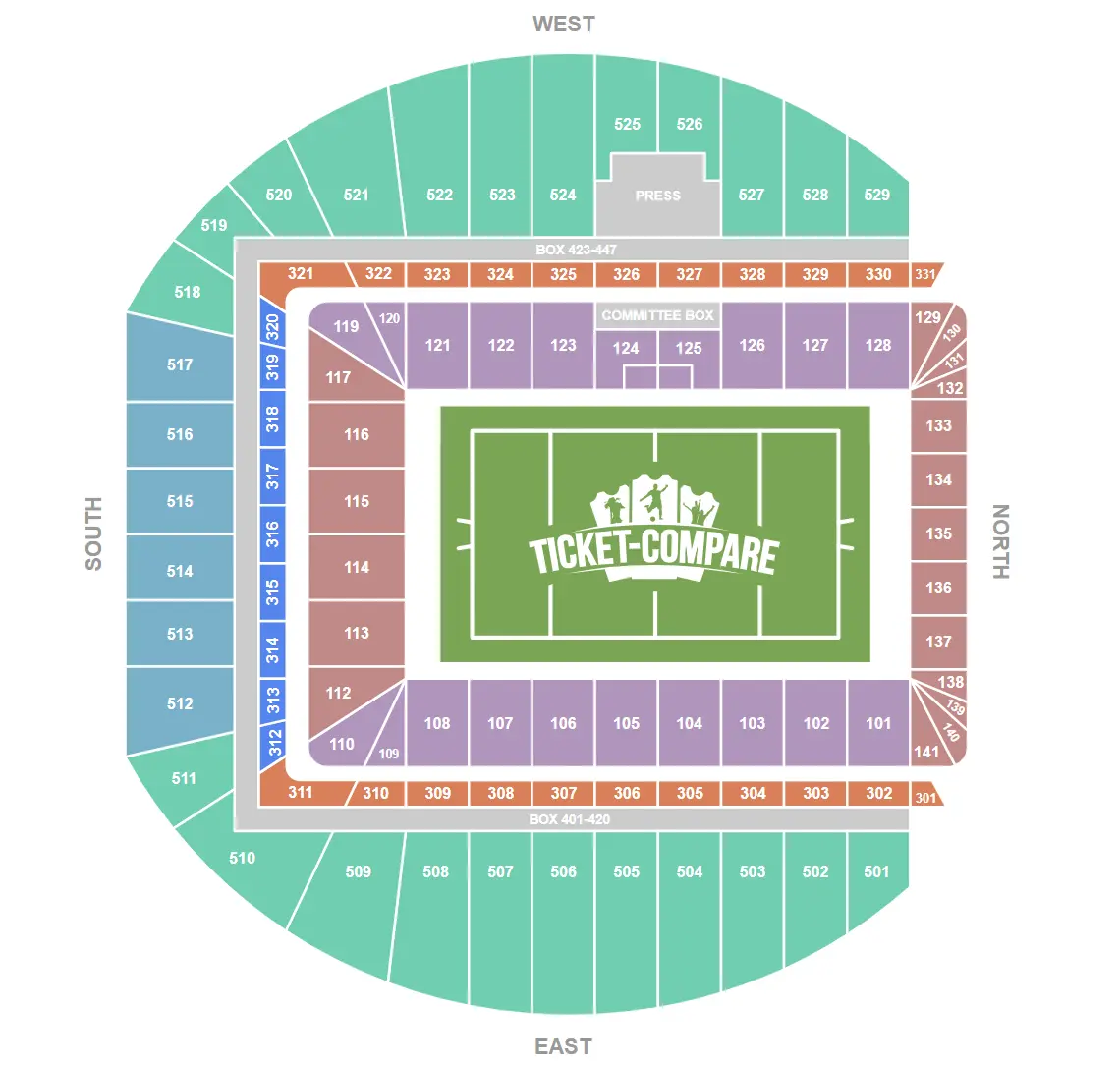Aviva Stadium Zitplan