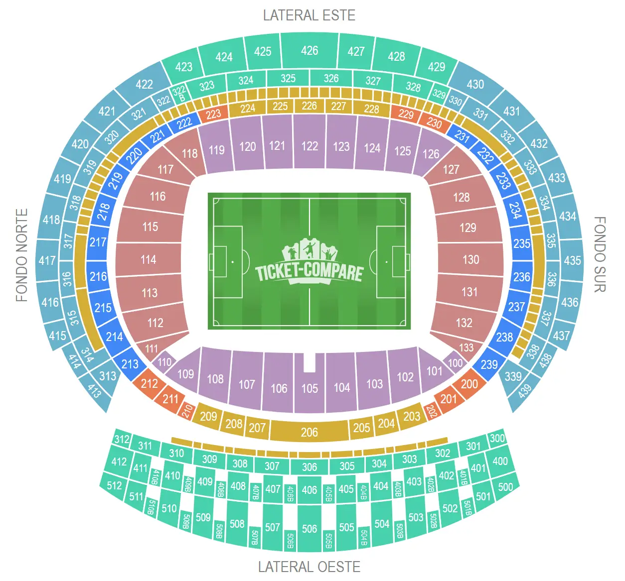 Metropolitano Stadium Zitplan