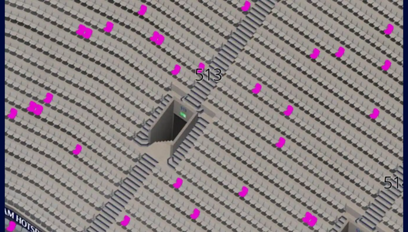 gemarkeerde stoelen screenshot