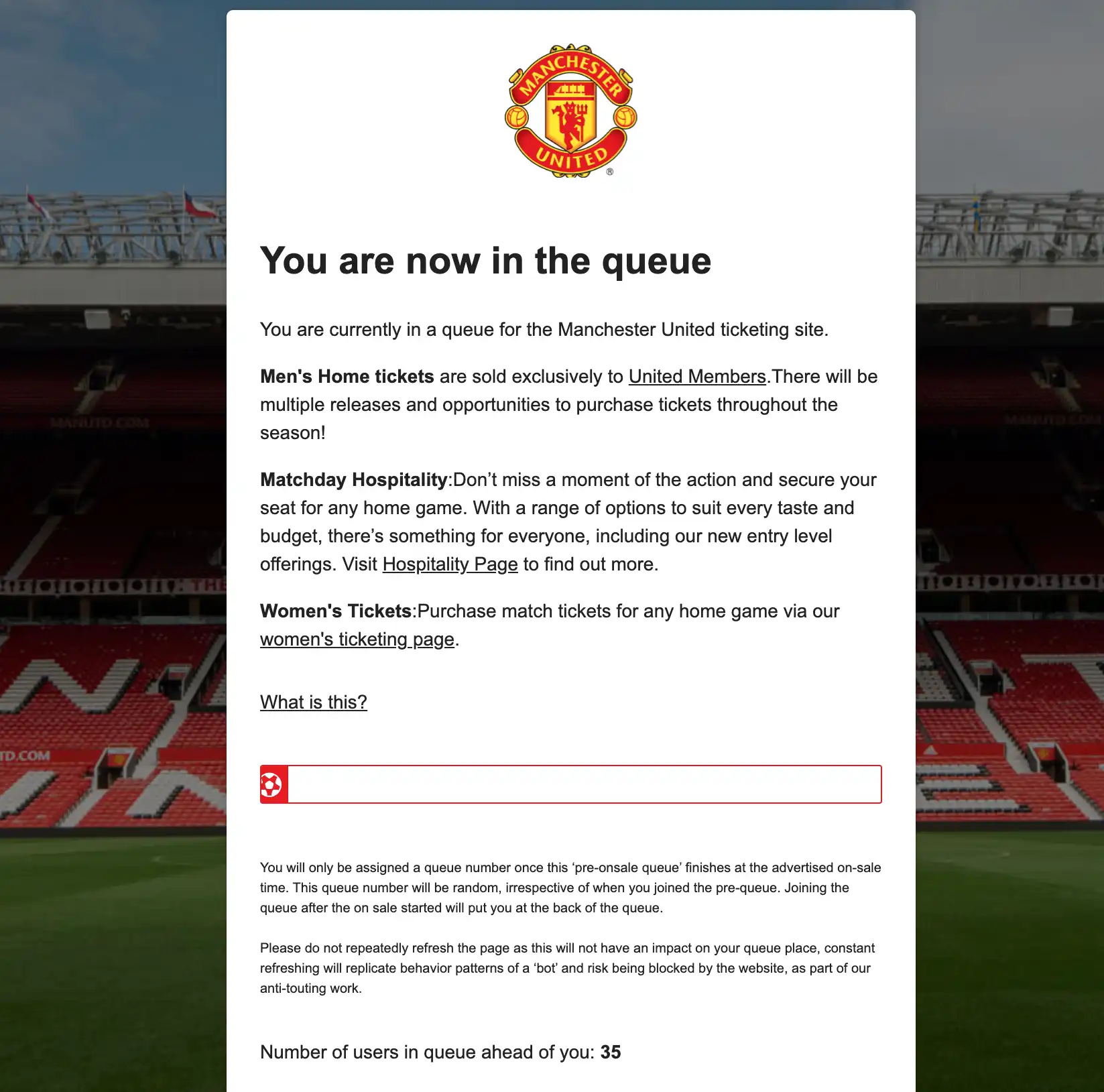 online wachtrij screenshot