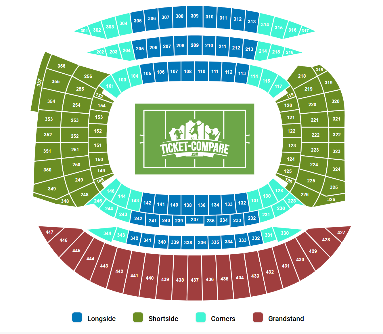 Soldier Field Stadium Zitplan
