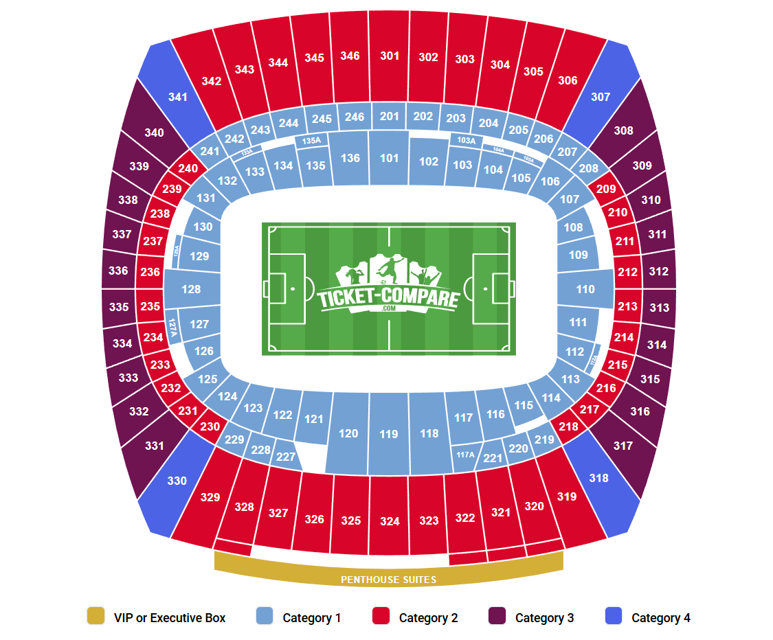 GEHA Field at Arrowhead Stadium Seating Chart