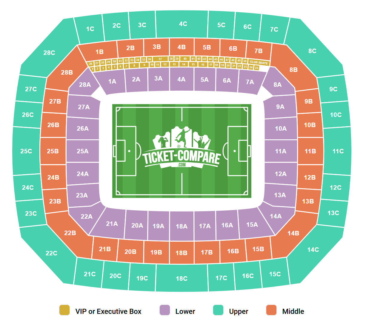 Volksparkstadion Zitplan