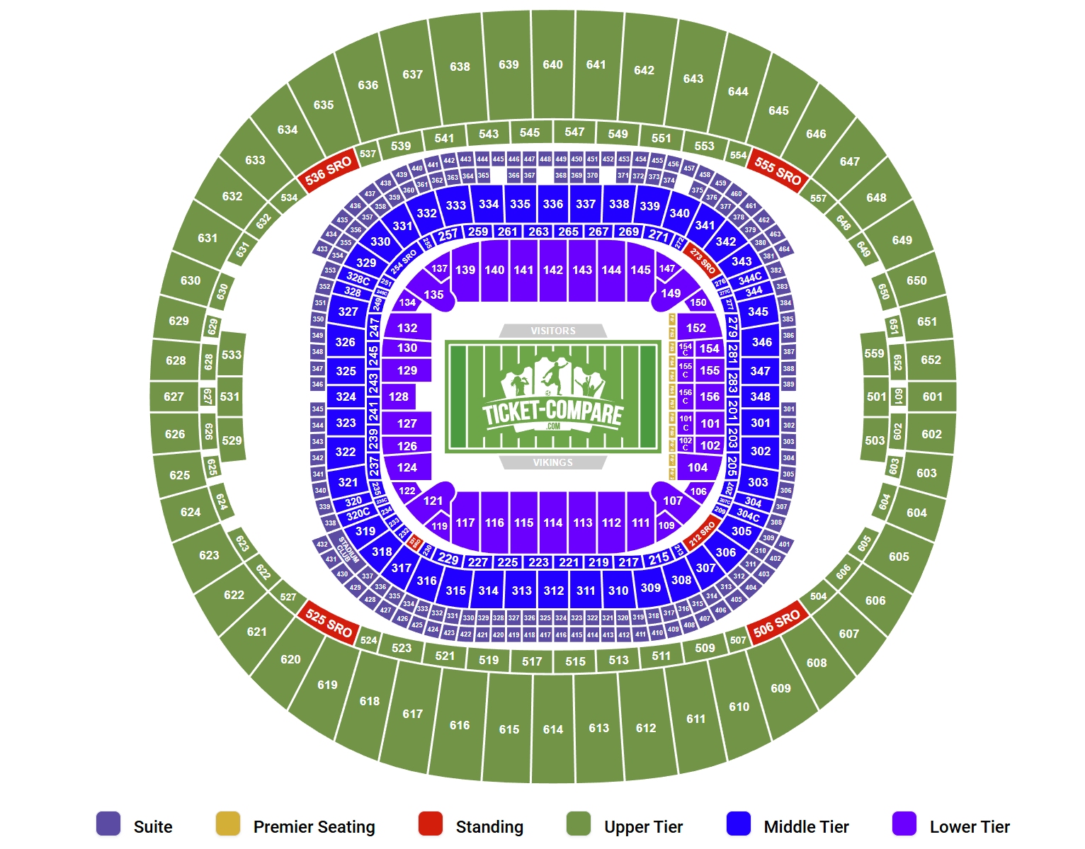 Caesars Superdome Seating Chart