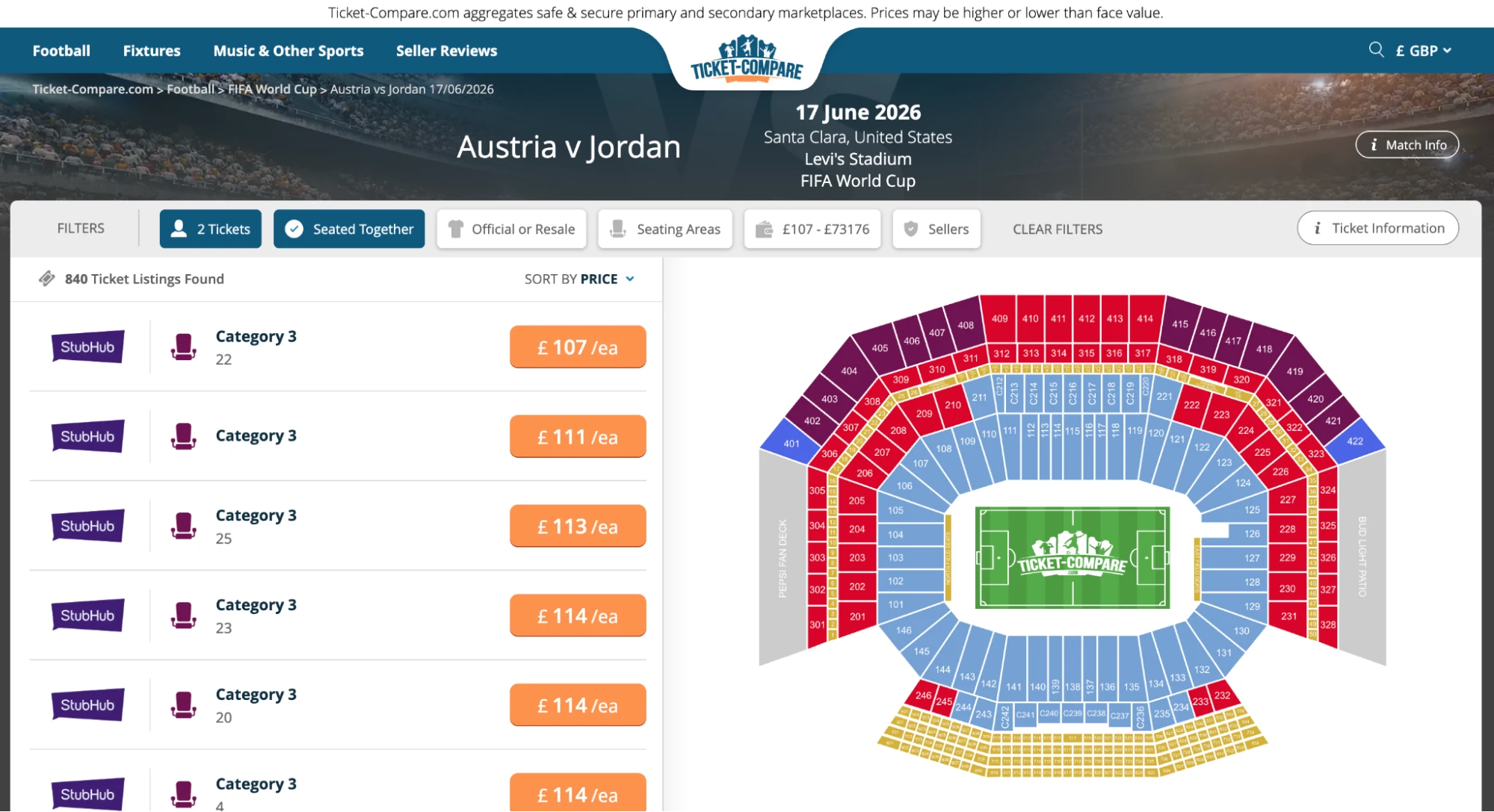 Screenshot Austria v Jordan kaarten