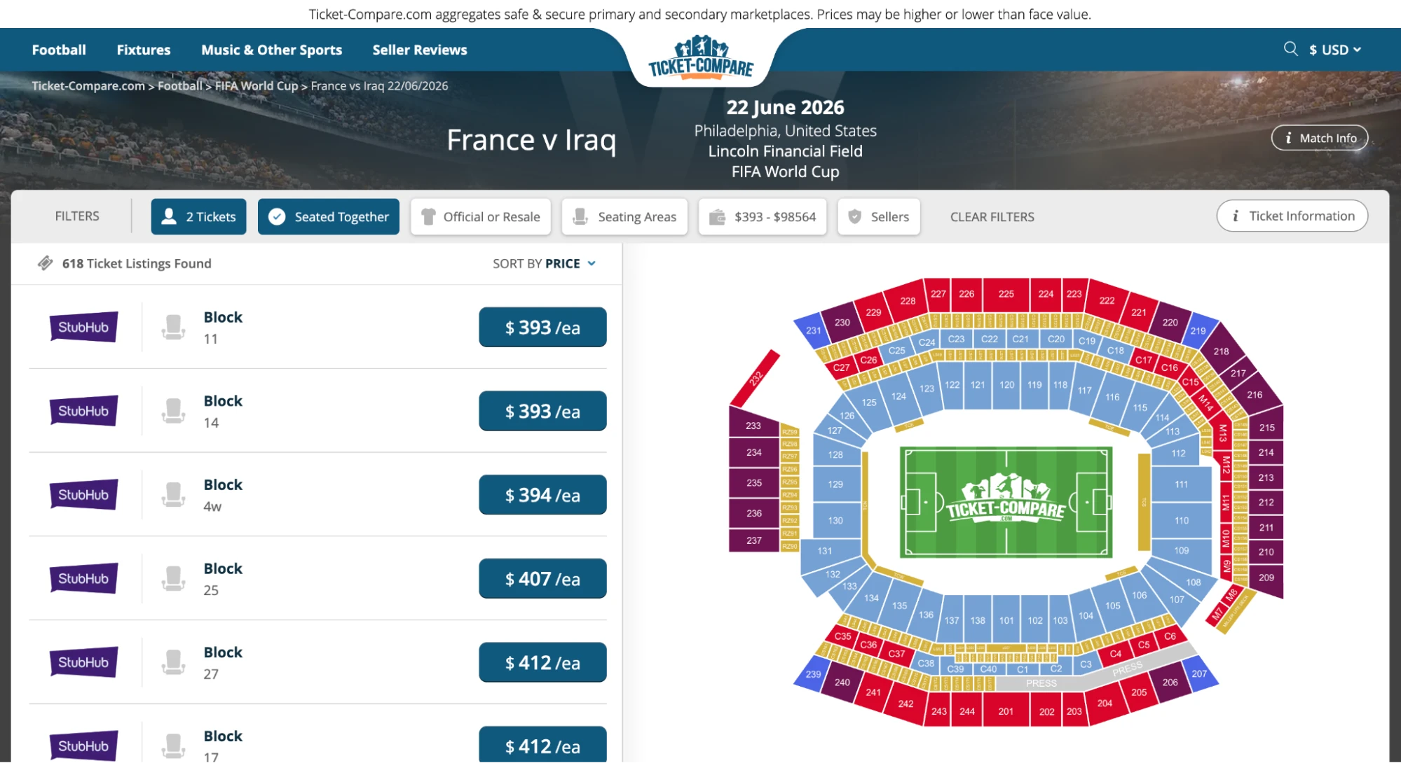 screenshot van France vs Iraq kaartenpagina