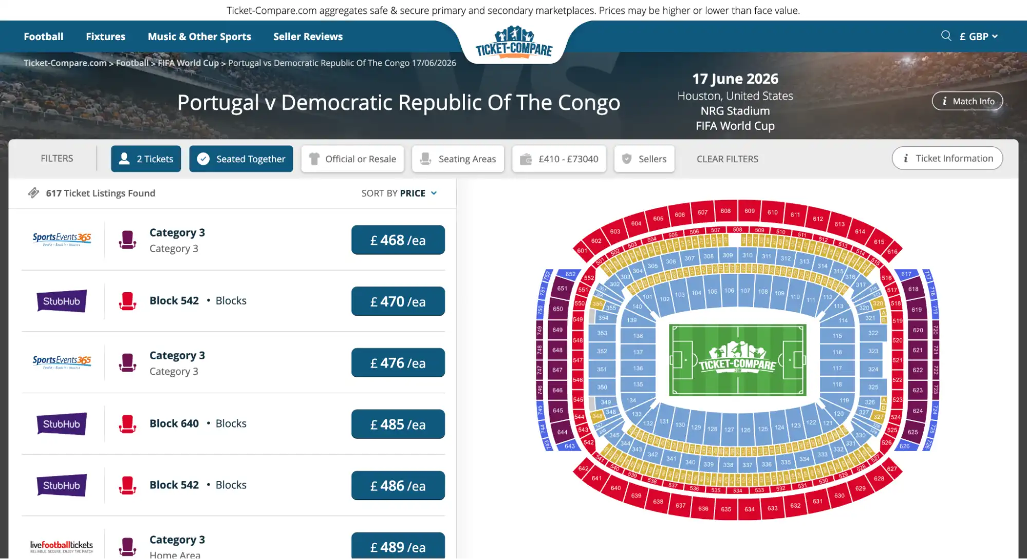 screenshot Portugal vs DR Congo matchpage