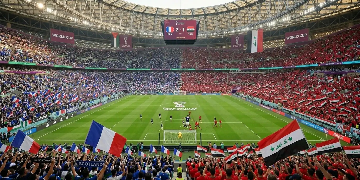 Zo koop je Frankrijk vs Irak World Cup 2026 kaarten background image