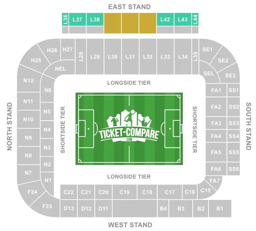 East Stand Upper: hoogte meer probleem dan obstructie