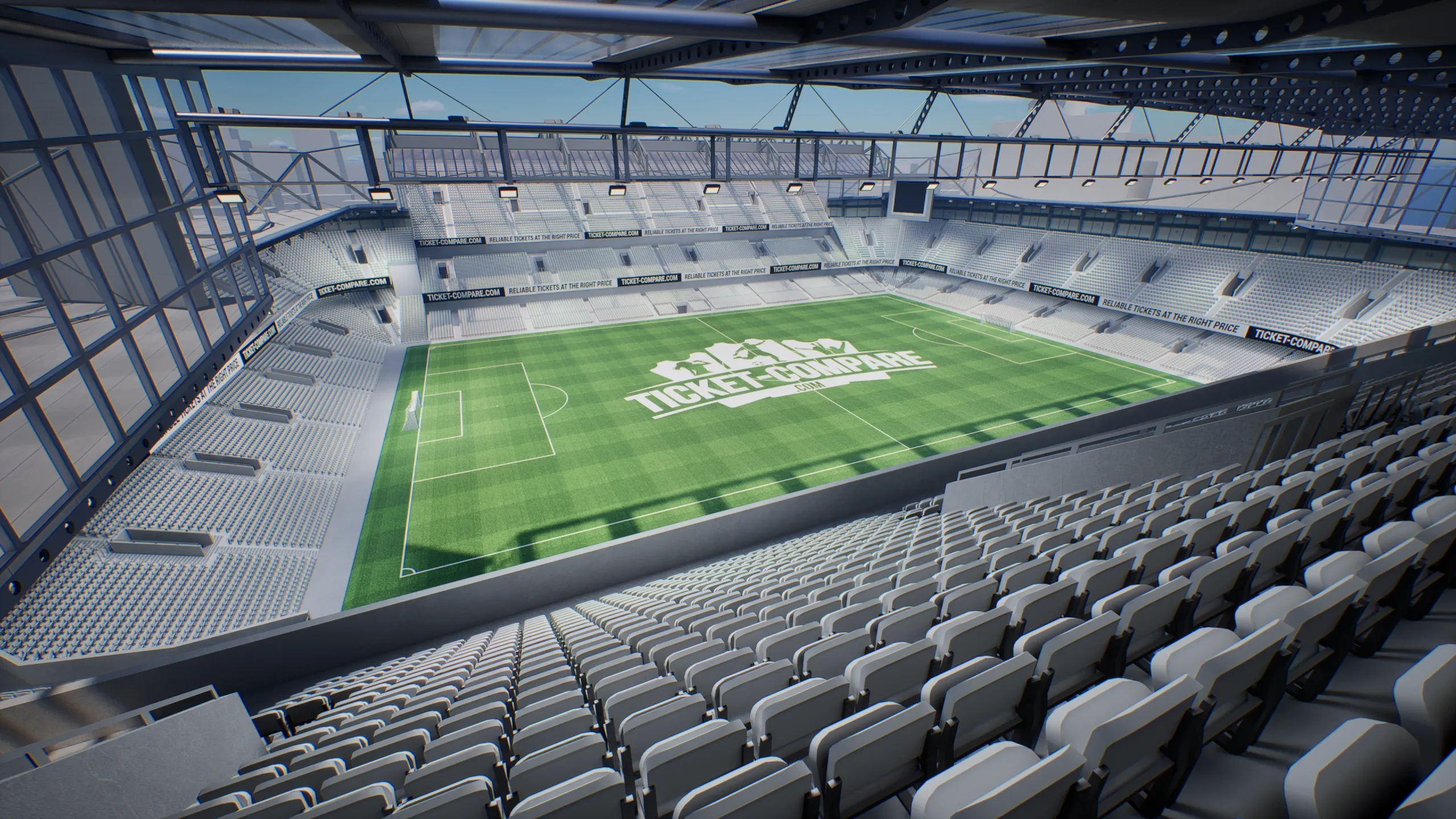 Stamford Bridge zicht vanuit vak WU8 (Render)